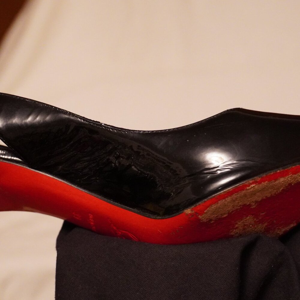 Black patent leather Christian Louboutin heels - Picture 6 of 7